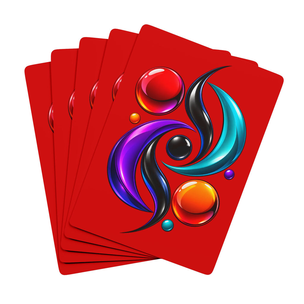 Poker Playing Cards – Red Back Deck with Ornate Ace of Spades