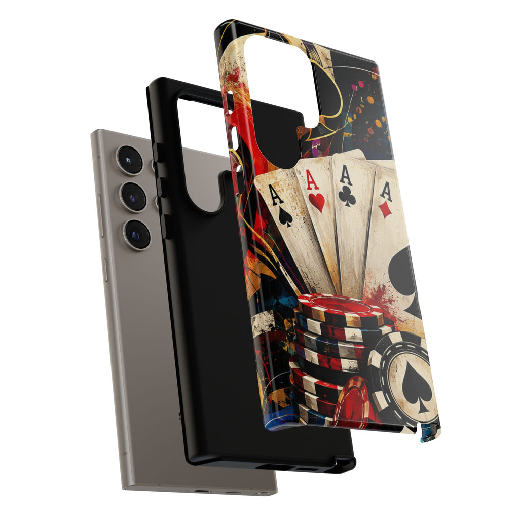 Casino Poker Ace Phone Case — Vintage Playing Cards & Chips Protective Cover