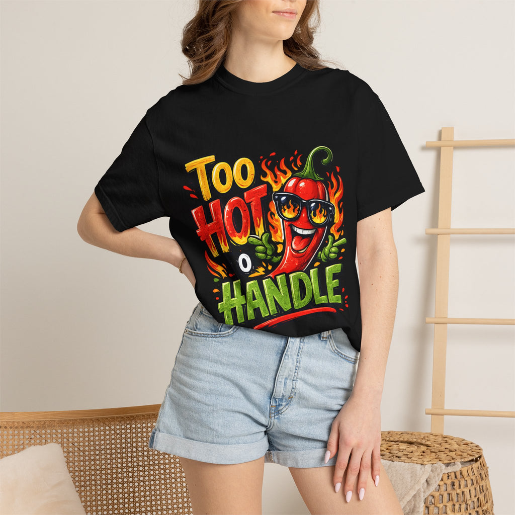 Too Hot to Handle pepper graphic T-shirt | spicy chili design