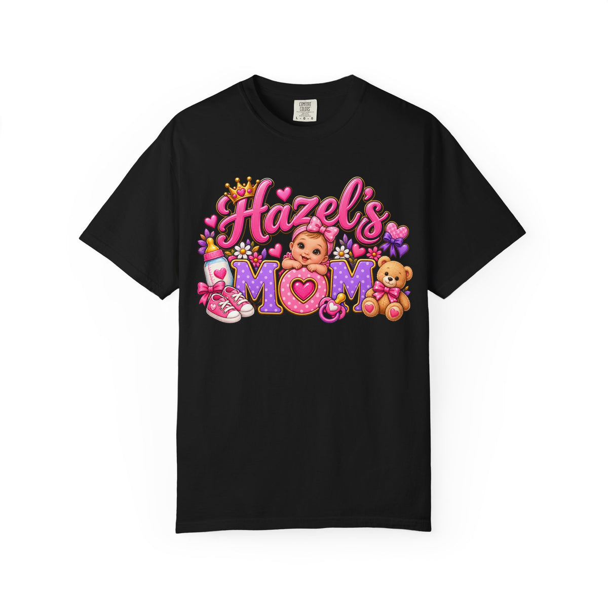 Hazel's Mom T-Shirt — Cute Baby & Teddy Graphic Mother's Day Tee