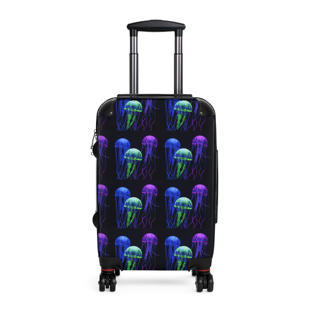 Neon Jellyfish Carry-On Suitcase – Ocean Glow Luggage Cover