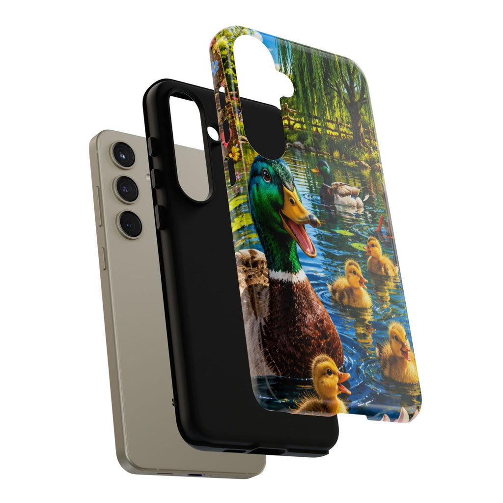 Duck Family Phone Case — Cute Mallard & Ducklings Protective Tough Case