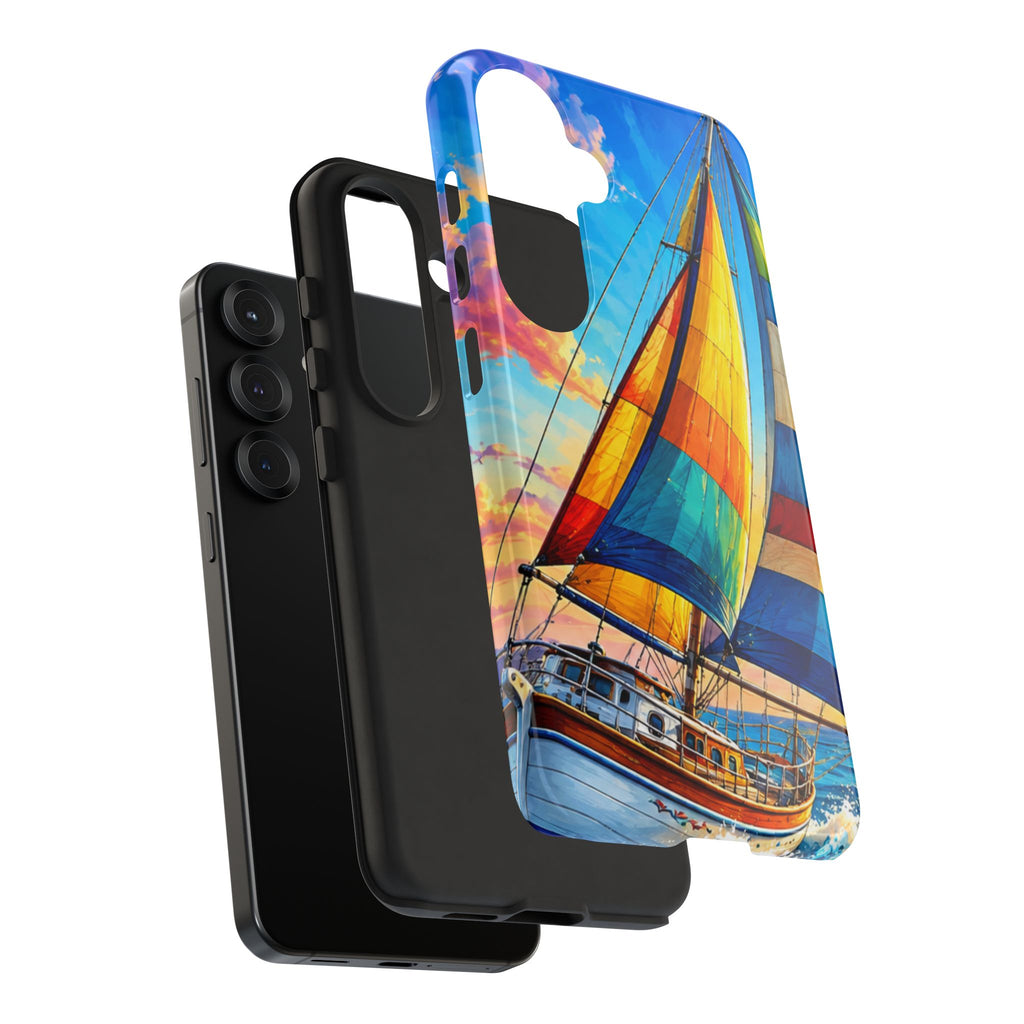 Sailboat Sunset Phone Case — Colorful Nautical iPhone Cover