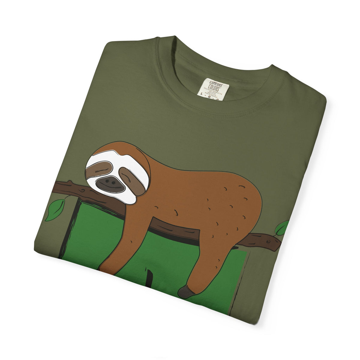 Sloth Pocket Tee — "Not Today" Lazy Sloth Graphic T-Shirt