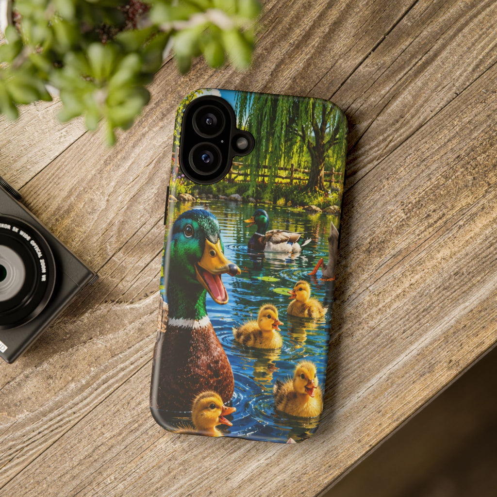 Duck Family Phone Case — Cute Mallard & Ducklings Protective Tough Case
