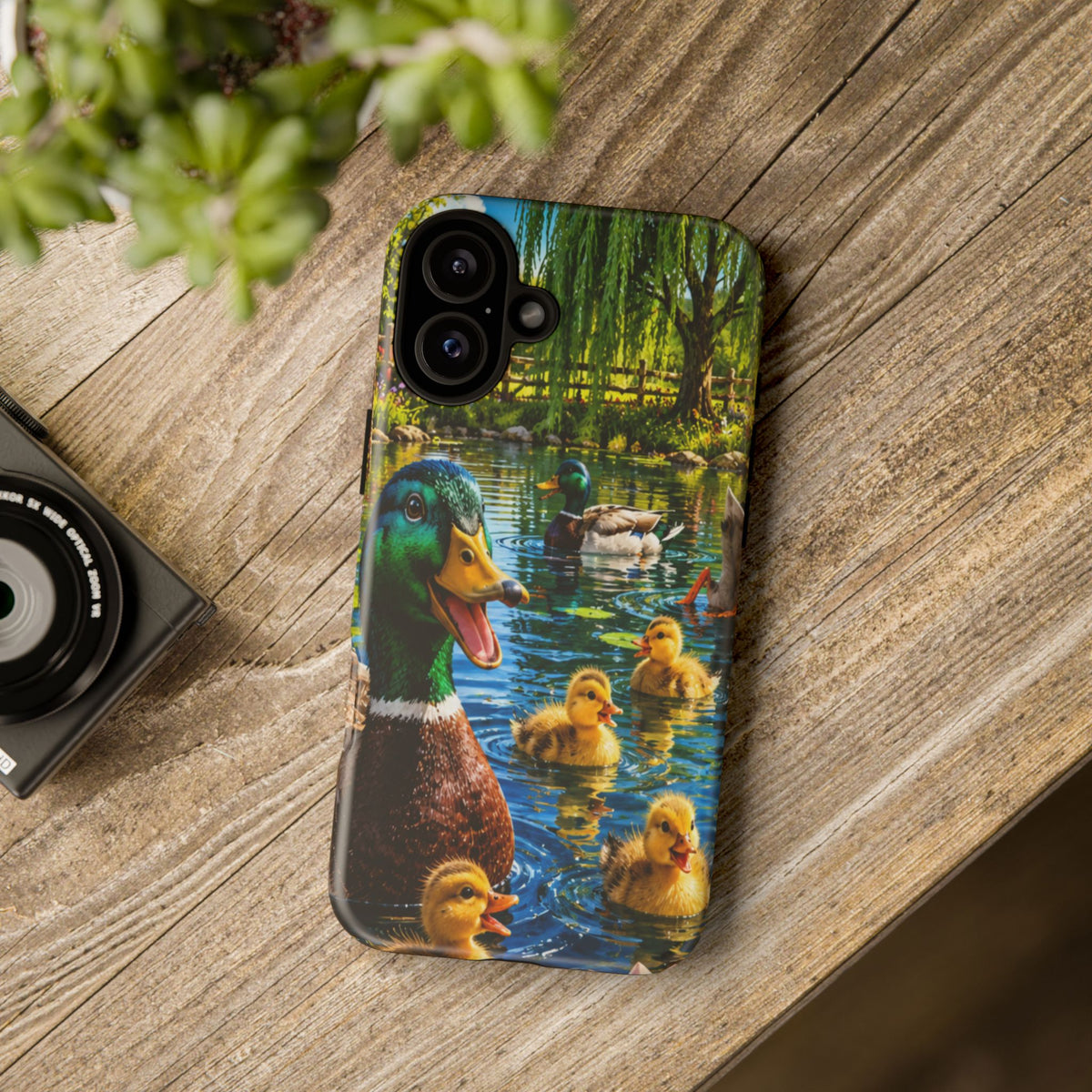 Duck Family Phone Case — Cute Mallard & Ducklings Protective Tough Case