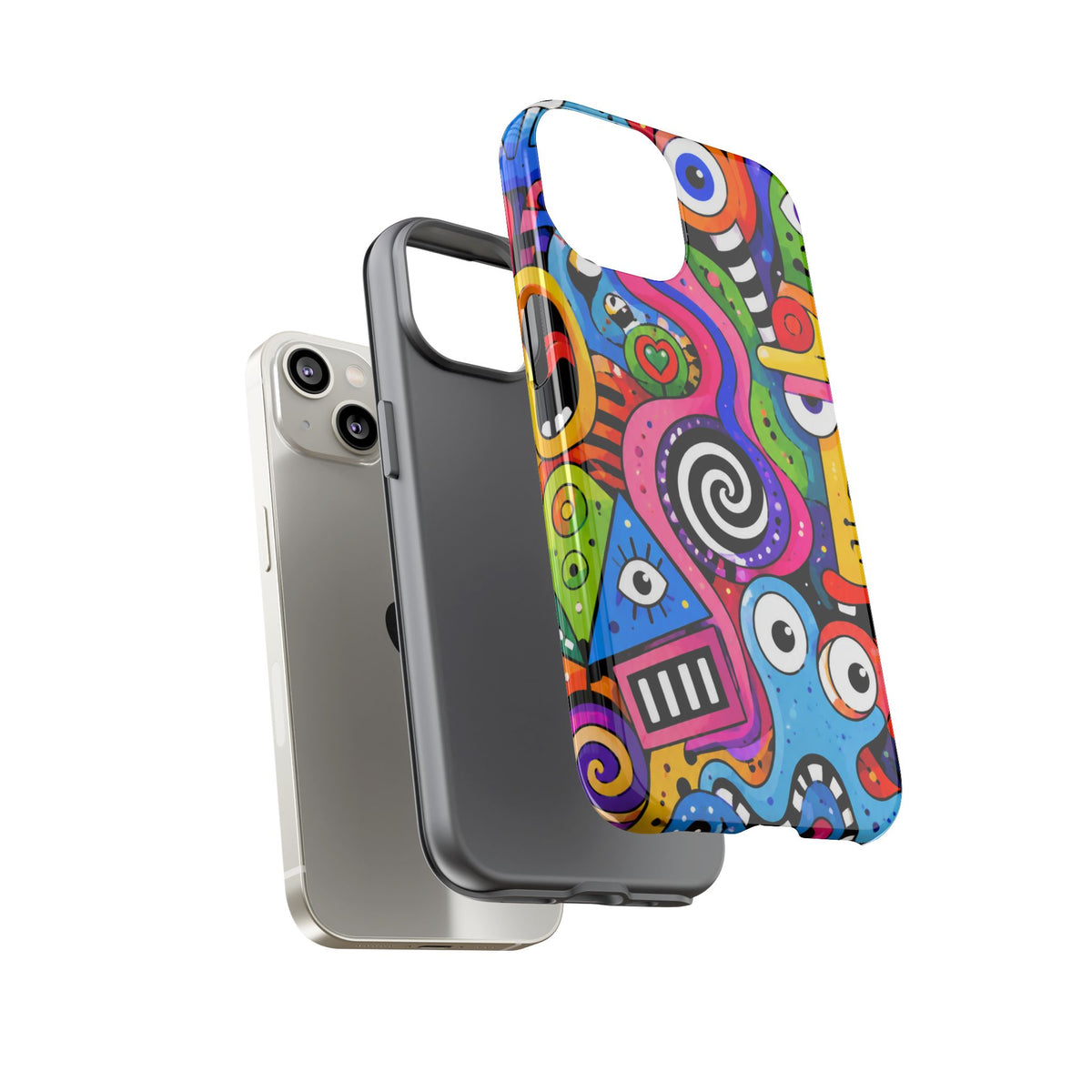 Colorful Abstract Doodle Tough Phone Case