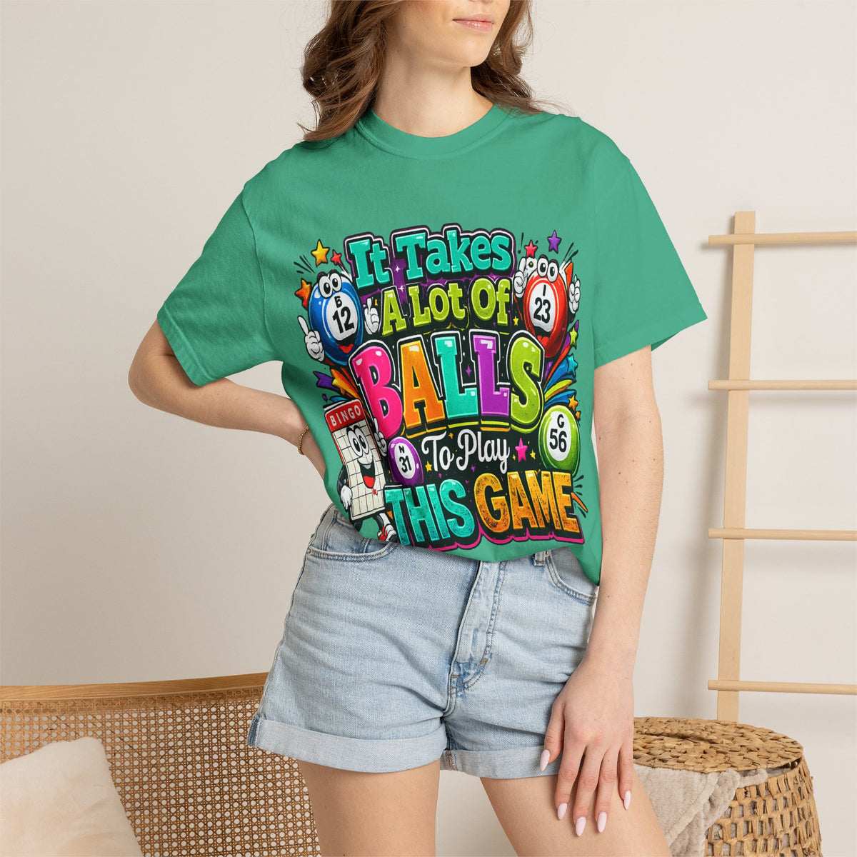 It Takes a Lot of Balls to Play This Game T-Shirt | Bingo Graphic
