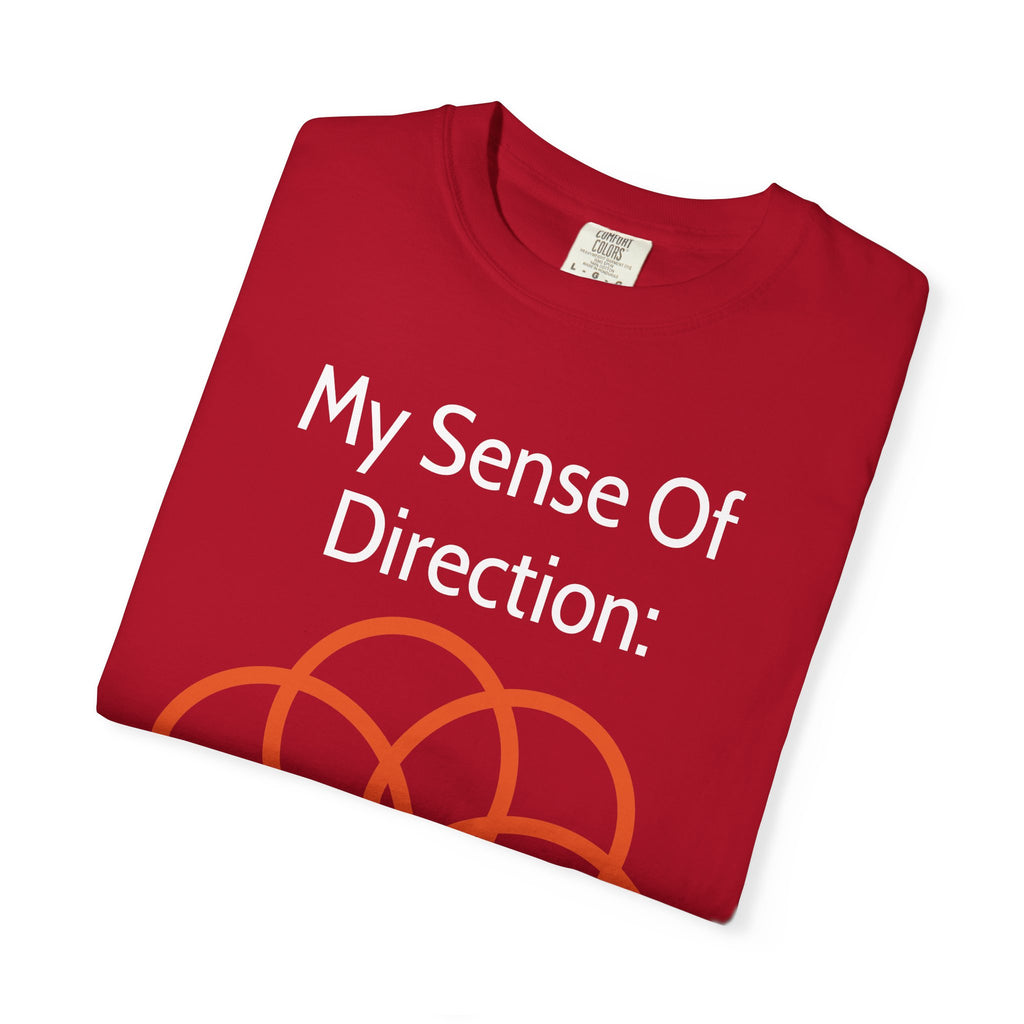 My Sense Of Direction: Compass Flower T-shirt | Funny Directional Tee
