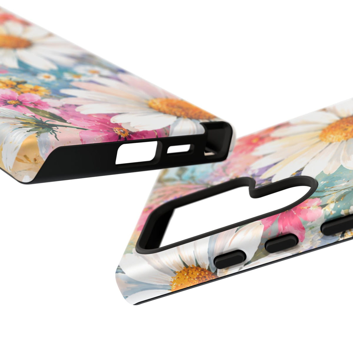Floral Daisy Phone Case — Watercolor Daisies Protective Tough Case
