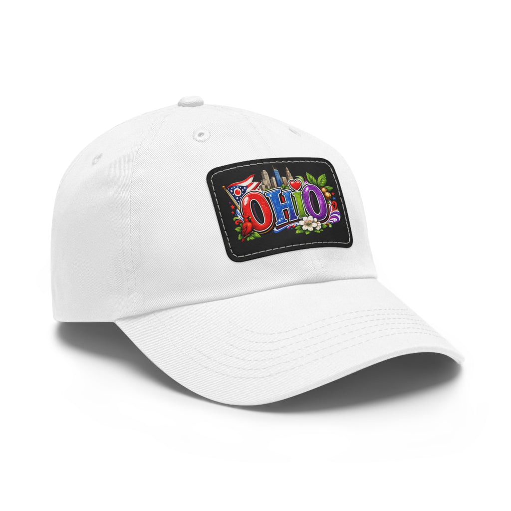 Ohio Patch Dad Hat | Leather Rectangle State Patch