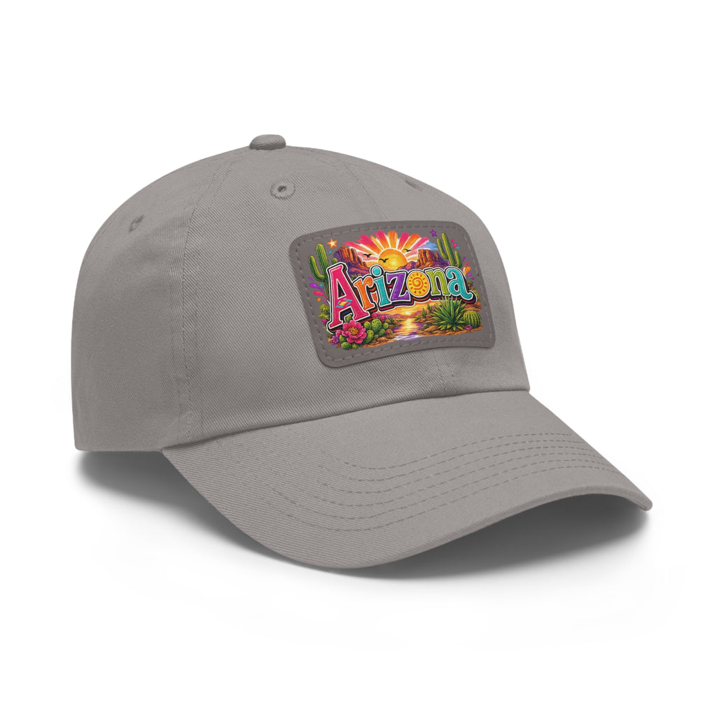 Arizona Sunset Leather Patch Dad Hat | State Patch Hat