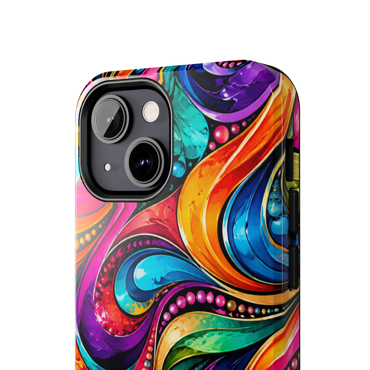 Colorful Swirl Tough Phone Case — Vibrant Abstract Protective Cover