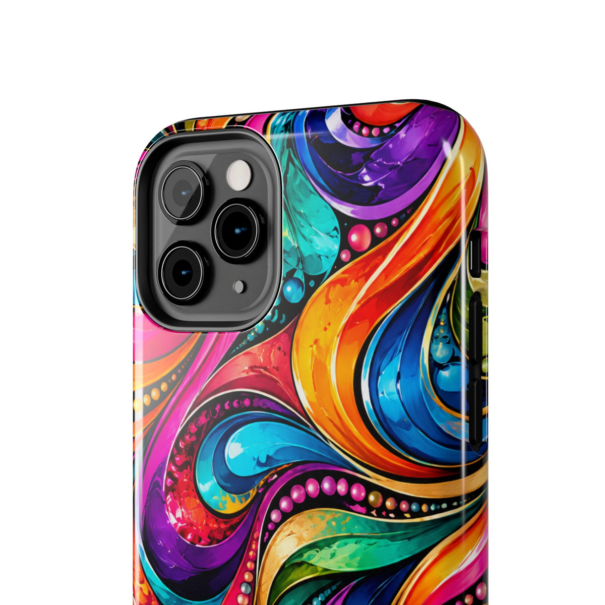 Colorful Swirl Tough Phone Case — Vibrant Abstract Protective Cover