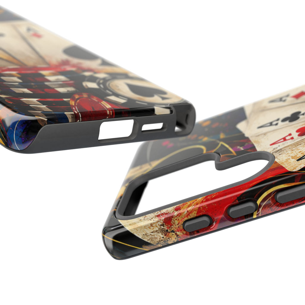 Casino Poker Ace Phone Case — Vintage Playing Cards & Chips Protective Cover