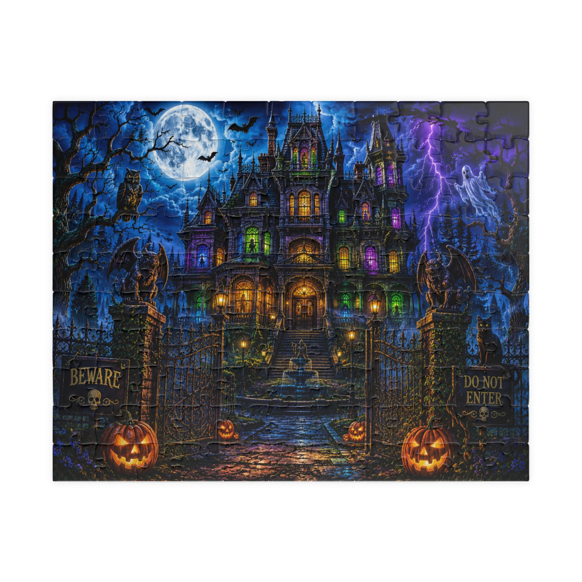 Haunted Mansion Halloween Puzzle | Spooky Night Jigsaw