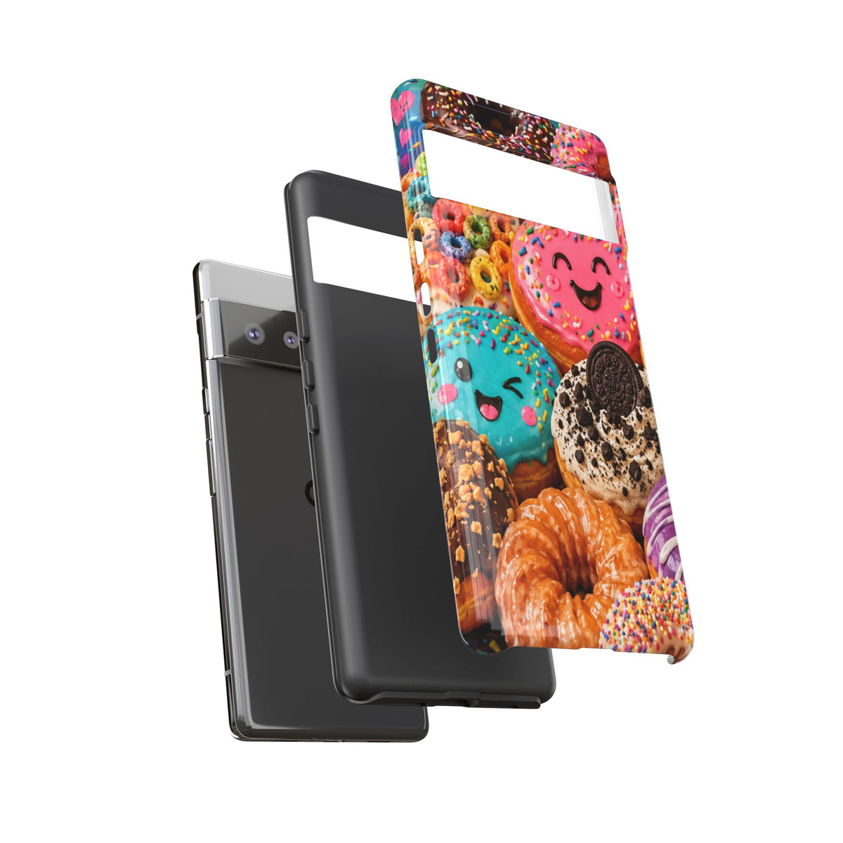 Donut Smile Tough Phone Case — Cute Colorful Desserts Protective Cover