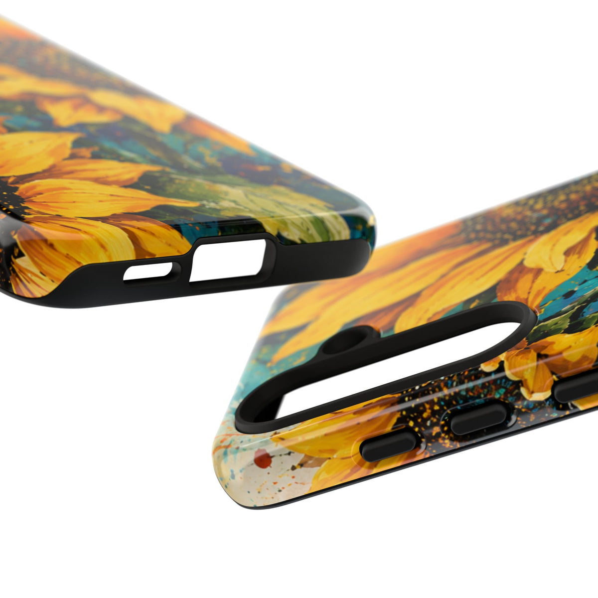 Sunflower Art Phone Case — Vibrant Yellow Floral Tough Case