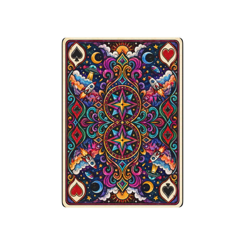 Psychedelic Starback Poker Playing Cards — Colorful Mandala Back Design