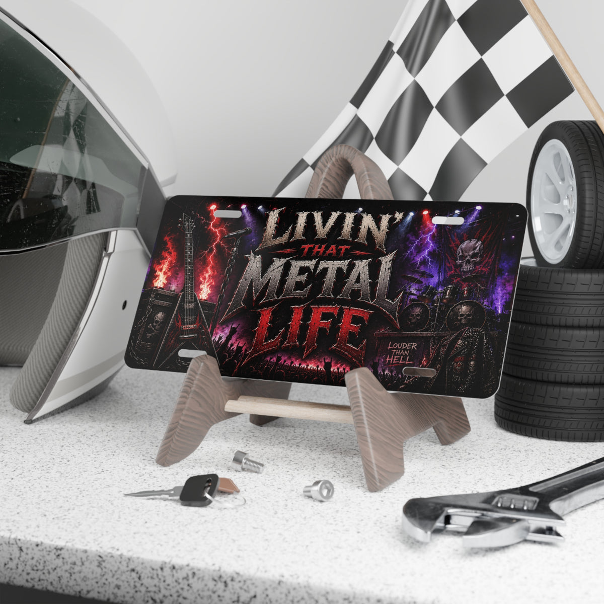 Livin' That Metal Life Vanity Plate | Metal License Plate