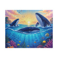 Whale Sunset Ocean Scene Puzzle 252-1014 Piece