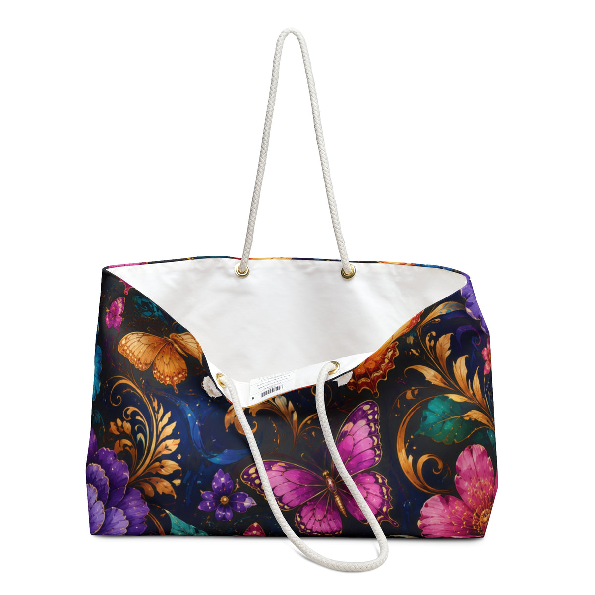 Butterfly Garden Weekender Bag — Colorful Floral Travel Tote