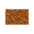 Tiger Stripe Outdoor Rug — Bold Orange Animal Print Patio Mat