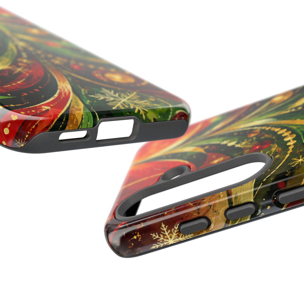 Christmas Tree Tough Phone Case — Festive Red & Green Holiday Phone Cover