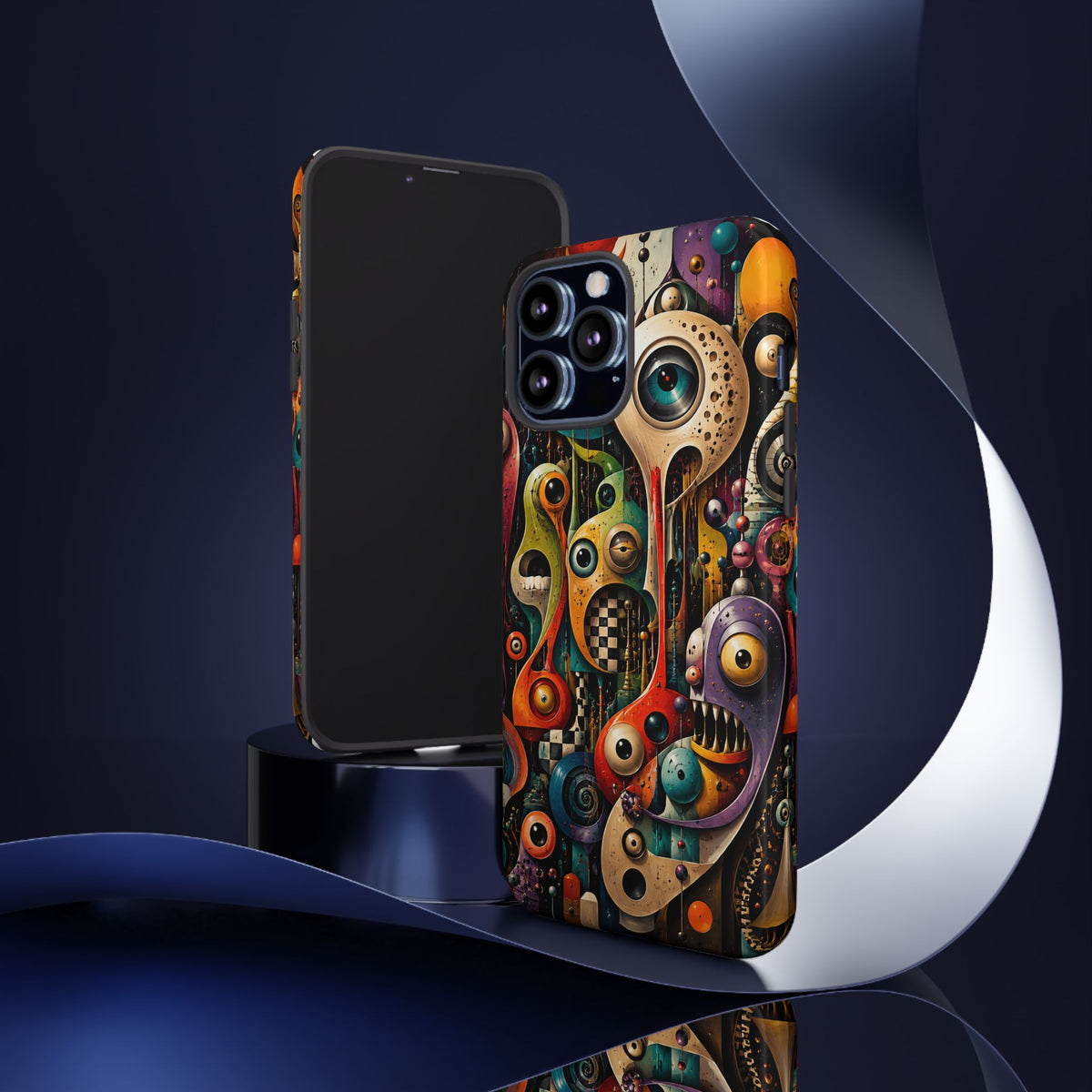 Surreal Monster Art Phone Case — Colorful Abstract Creature Design