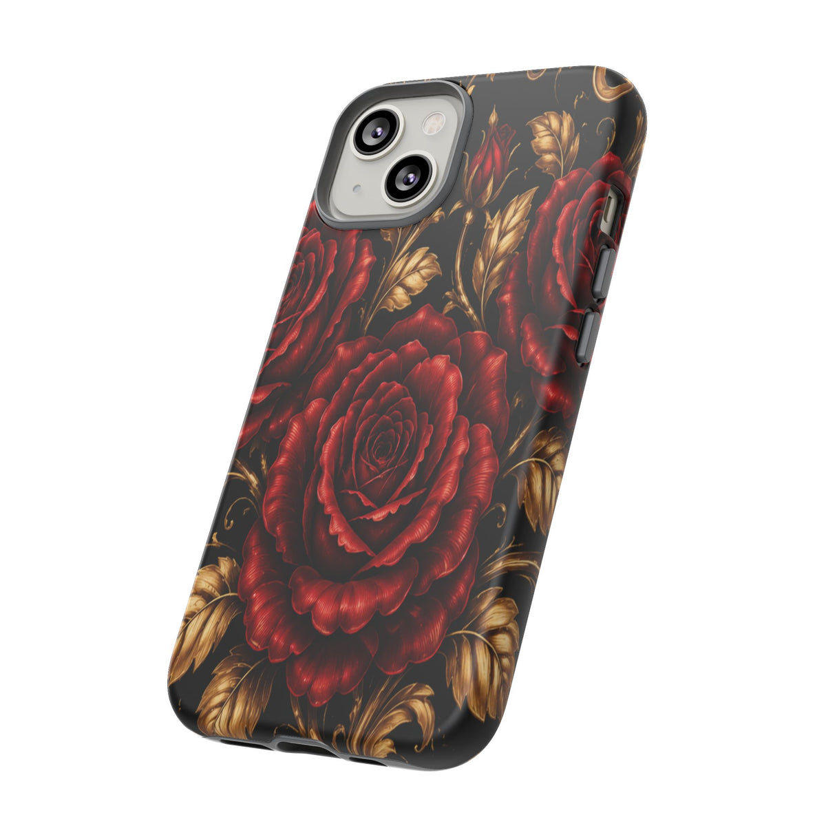 Tough Cases — Vintage Red Rose Floral Phone Case