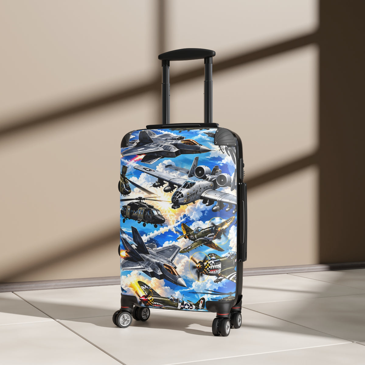 Aviation Skyfighter Suitcase — Military Jet & Helicopter Travel Luggage