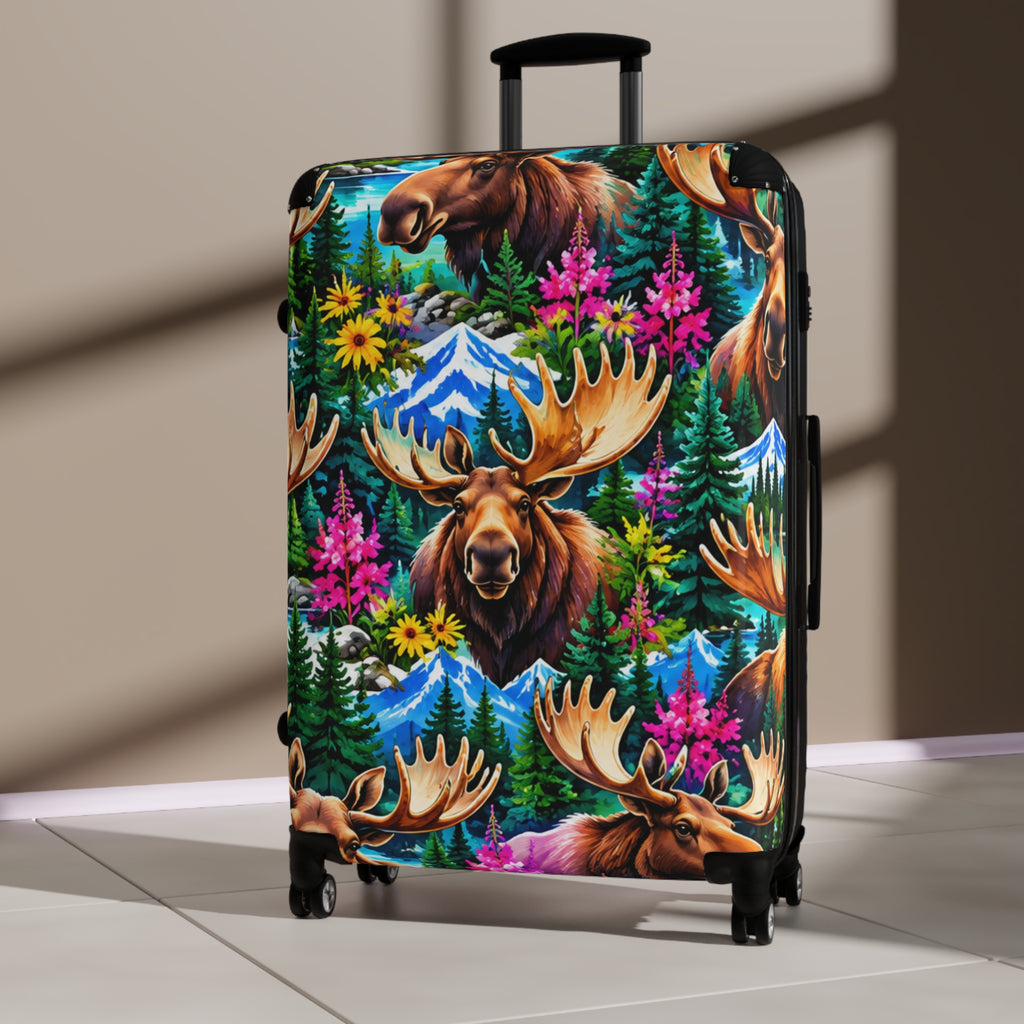 Moose Mountain Suitcase - Vibrant Wilderness Carry-On Luggage
