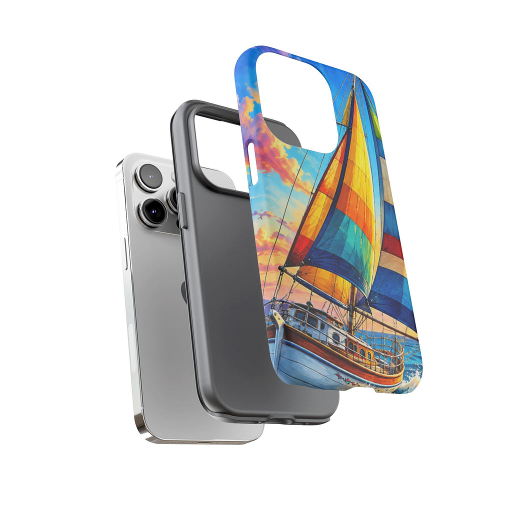 Sailboat Sunset Phone Case — Colorful Nautical iPhone Cover