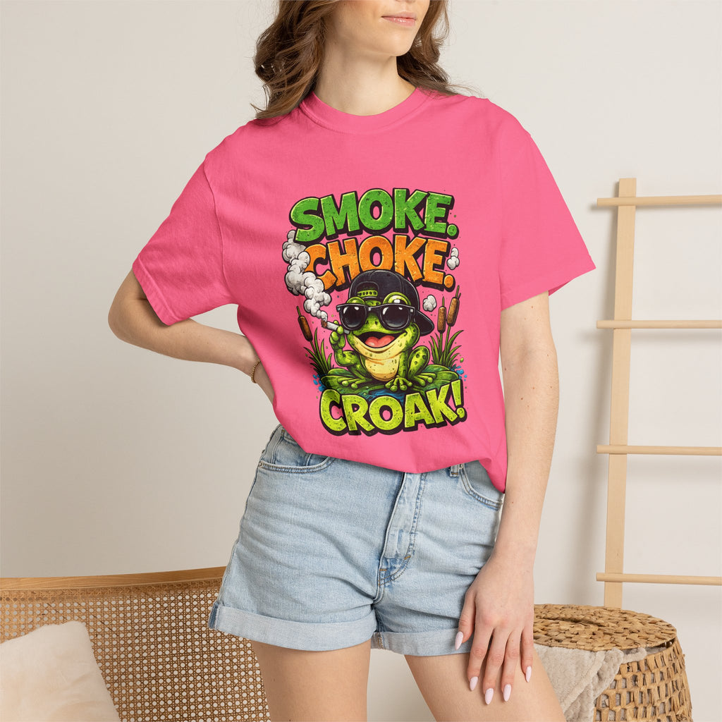 Smoke Choke Croak Frog T-shirt | Graphic Frog Tee