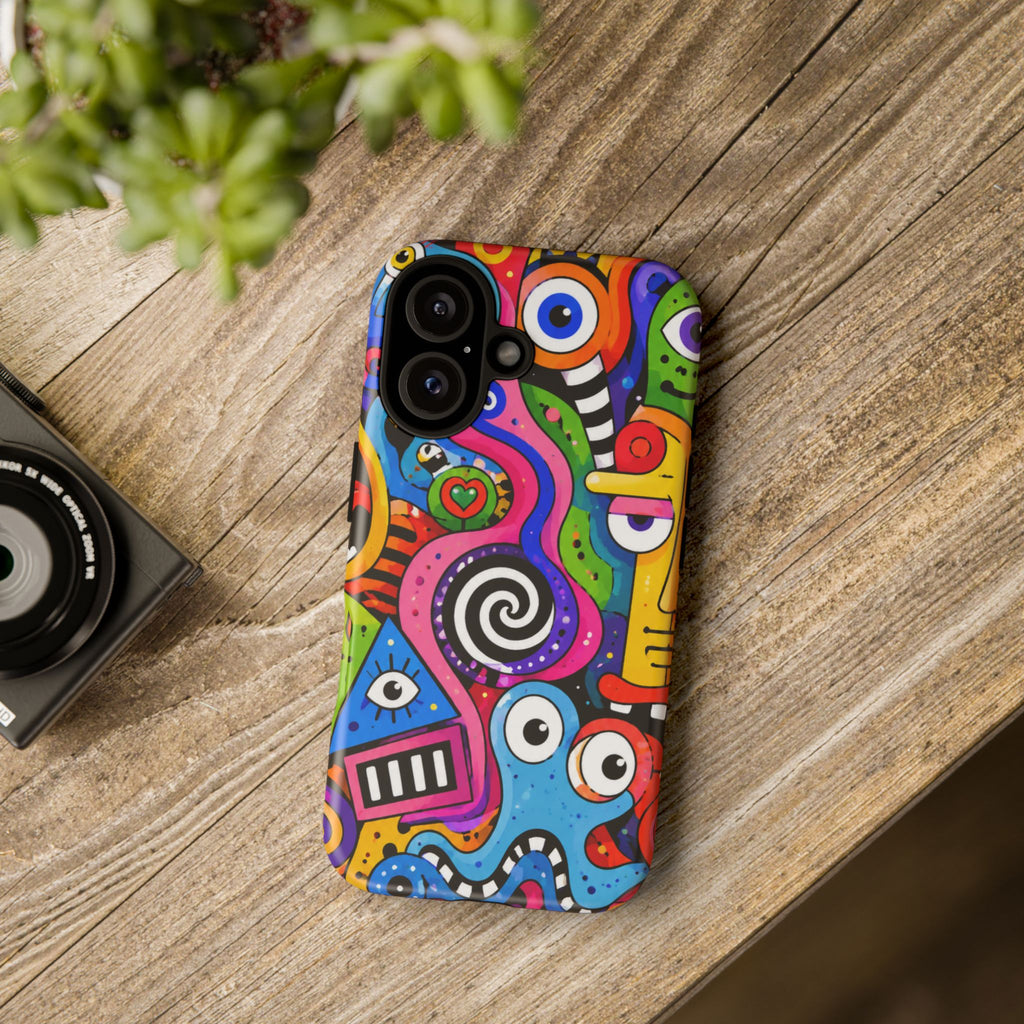 Colorful Abstract Doodle Tough Phone Case