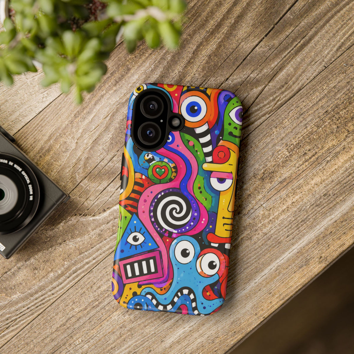 Colorful Abstract Doodle Tough Phone Case