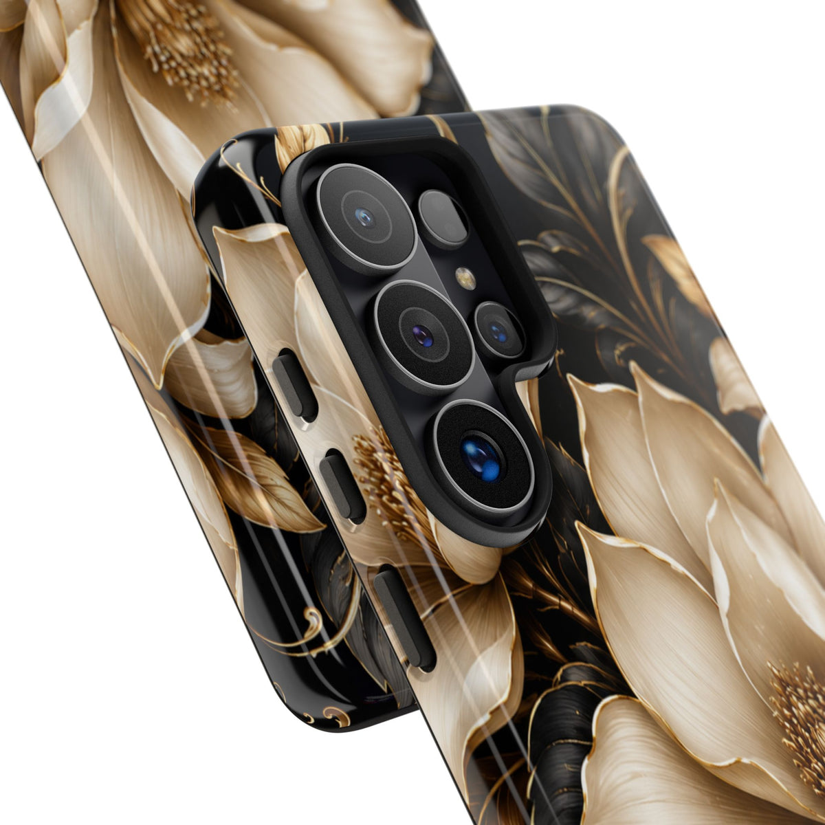 Floral Tough Case — Elegant Gold Magnolia Phone Case