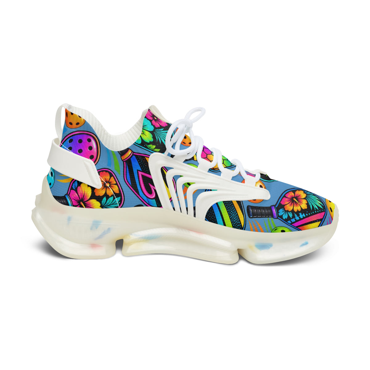 Women's Mesh Sneakers — Colorful Tropical Fruit Print Athletic Shoes