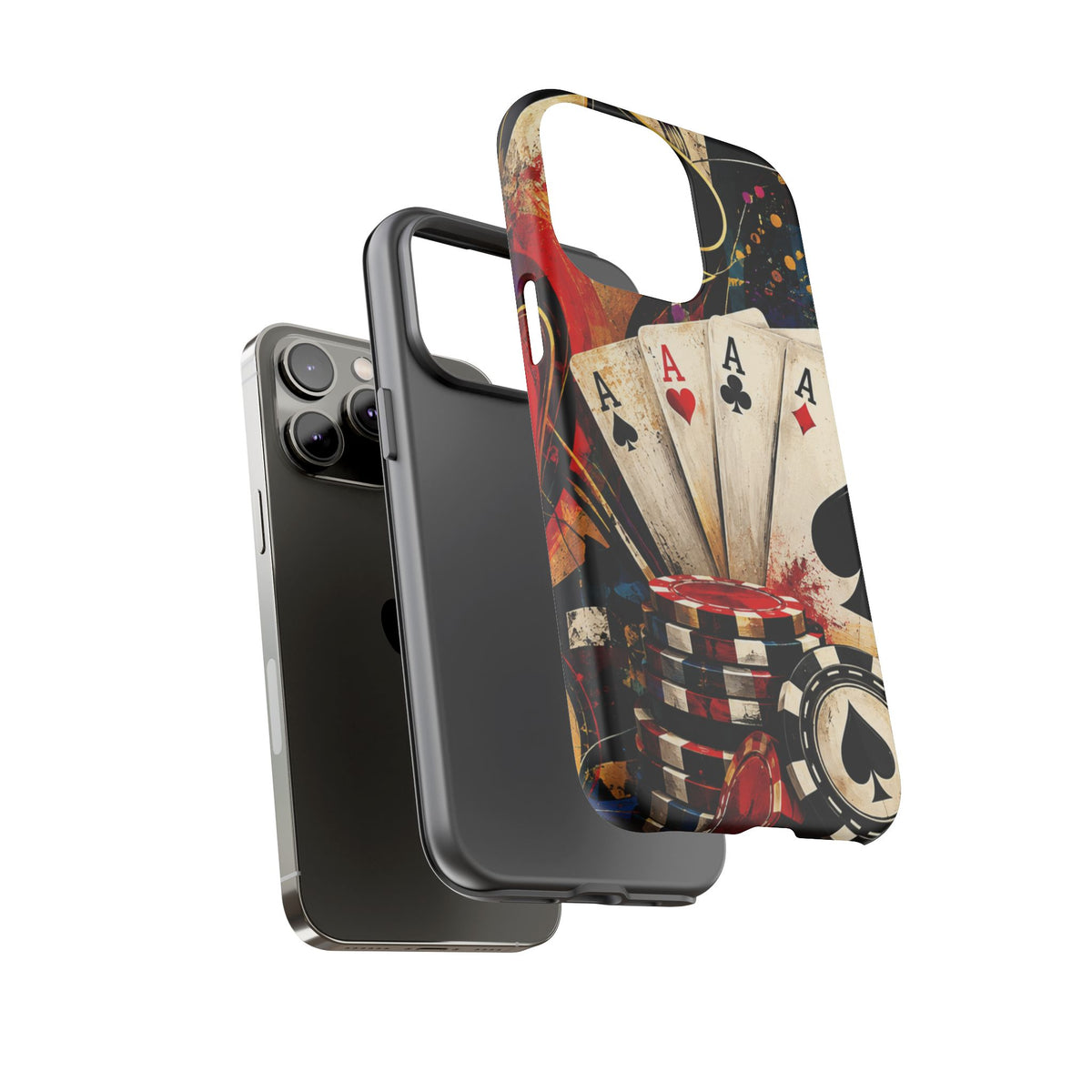 Casino Poker Ace Phone Case — Vintage Playing Cards & Chips Protective Cover