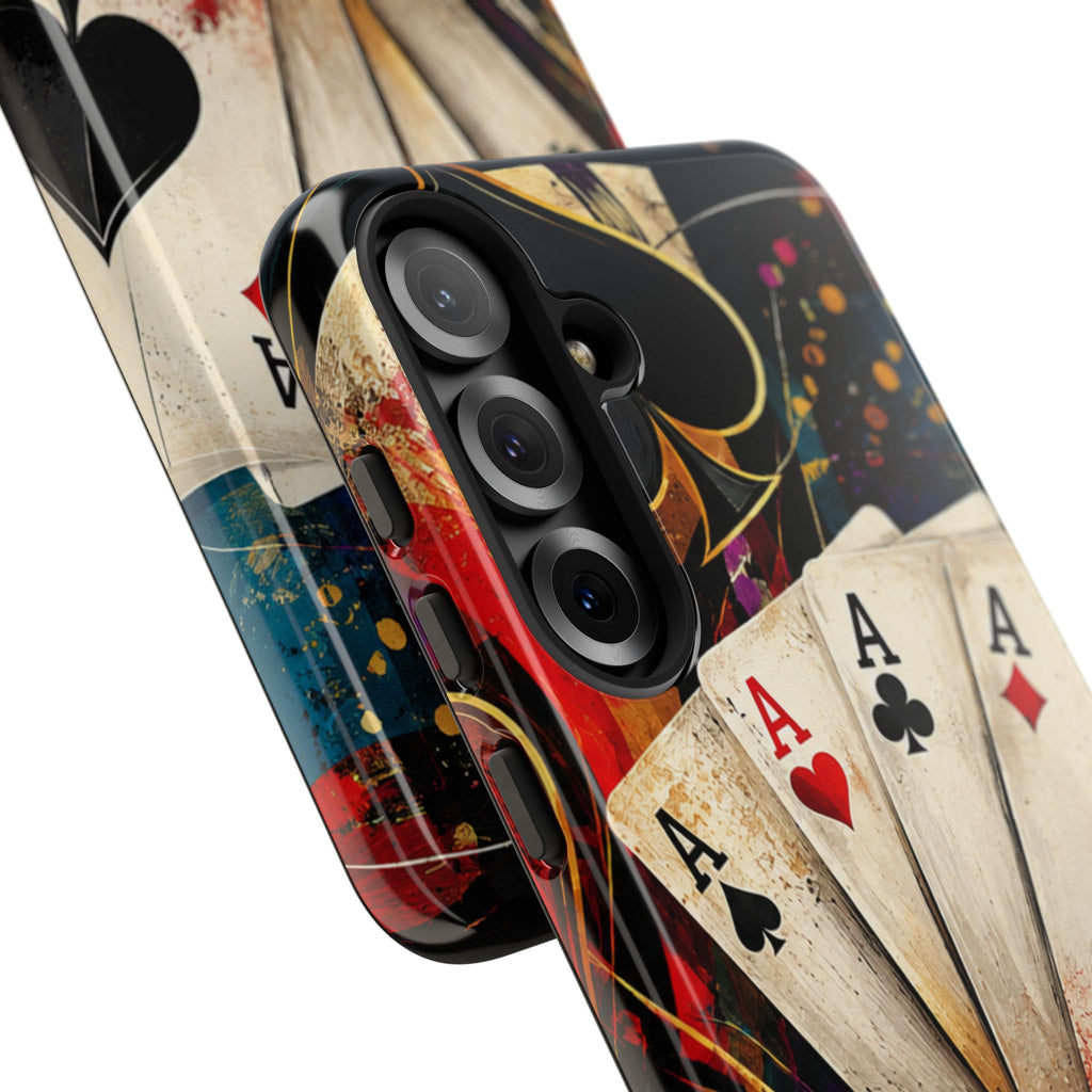 Casino Poker Ace Phone Case — Vintage Playing Cards & Chips Protective Cover