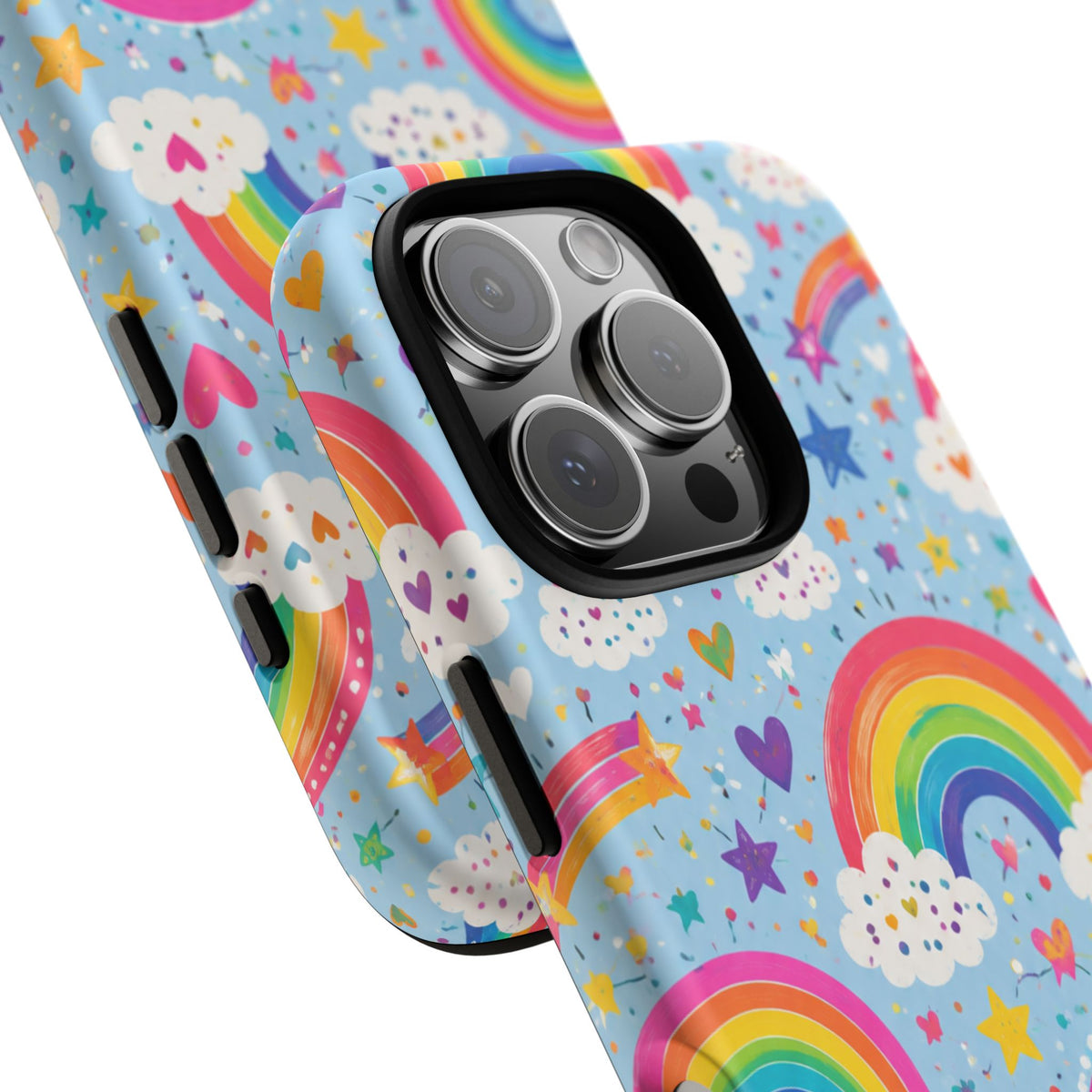 Rainbow Clouds Phone Case — Cute Pastel Rainbow Pattern Tough Case