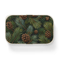Pinecone Holiday Bento Lunch Box — Evergreen Forest Print