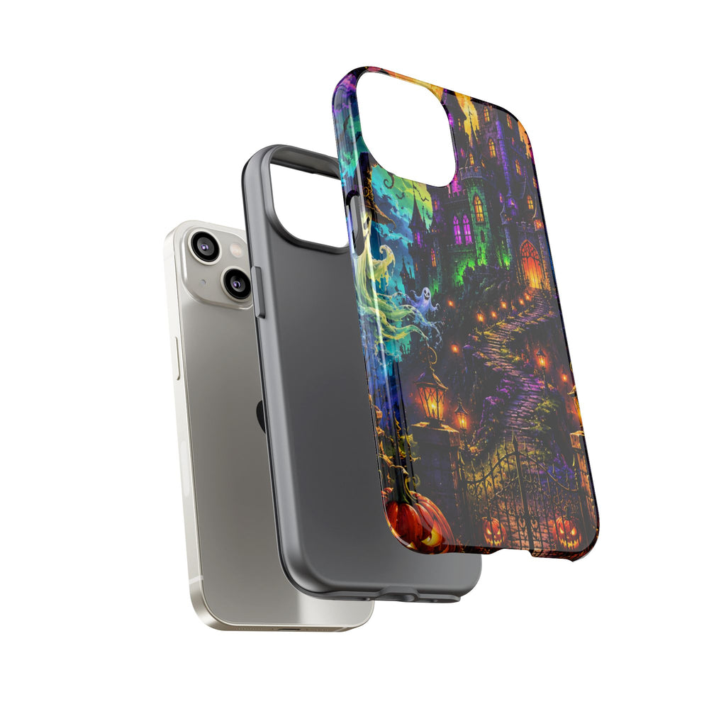 Halloween Haunted Castle Phone Case — Spooky Pumpkin & Ghost Tough Case