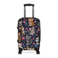 Cute Cats Carry-On Suitcase — Floral Kitten Travel Luggage