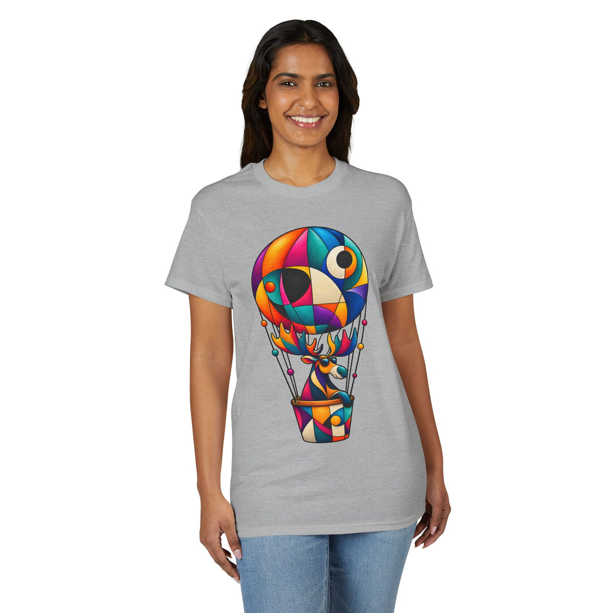 Colorful Geometric Hot Air Balloon T-Shirt