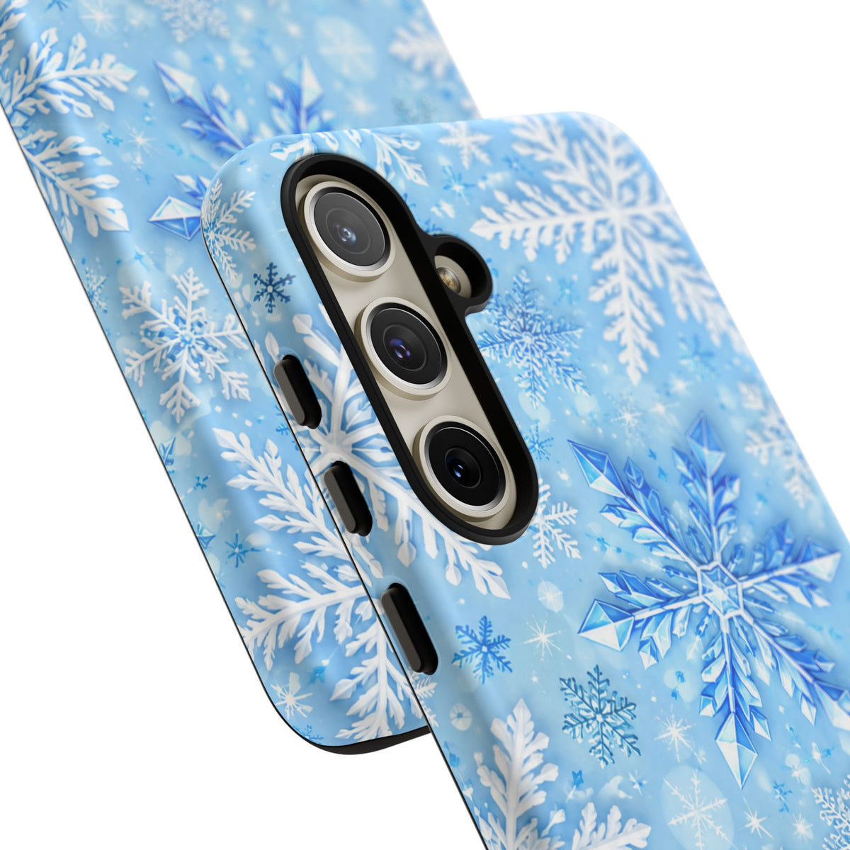 Winter Snowflake Tough Phone Case — Blue Holiday Protective Cover