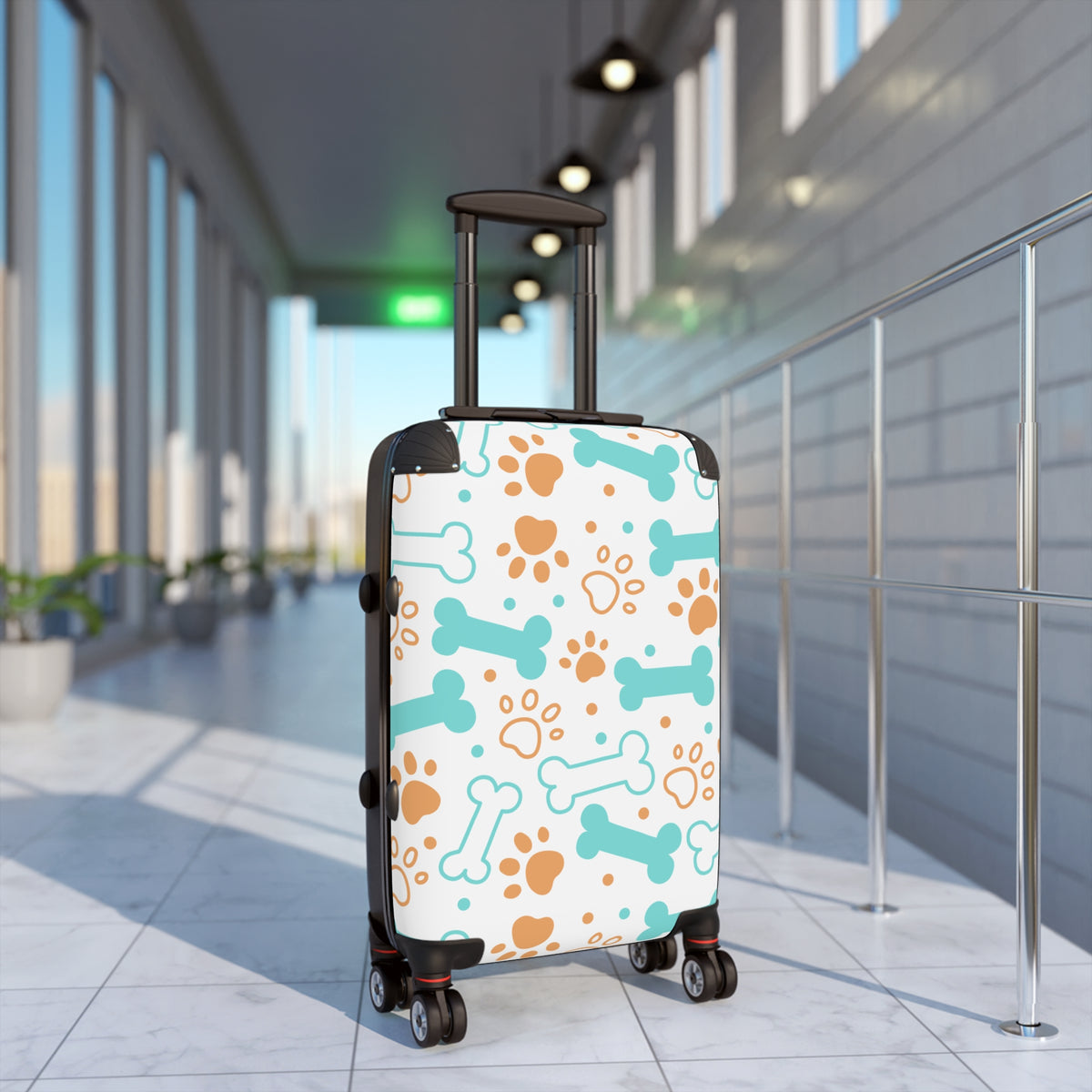 Pet Paw & Bone Carry-On Suitcase — Cute Dog Travel Luggage