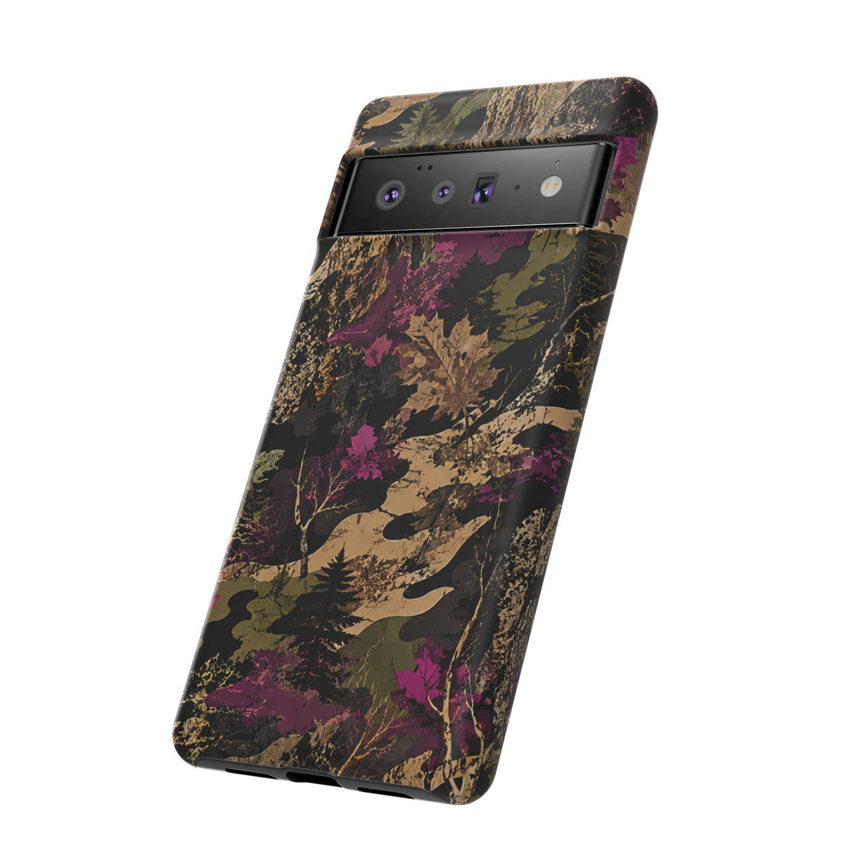 Camo Floral Tough Phone Case — Rugged Nature-Inspired Protection
