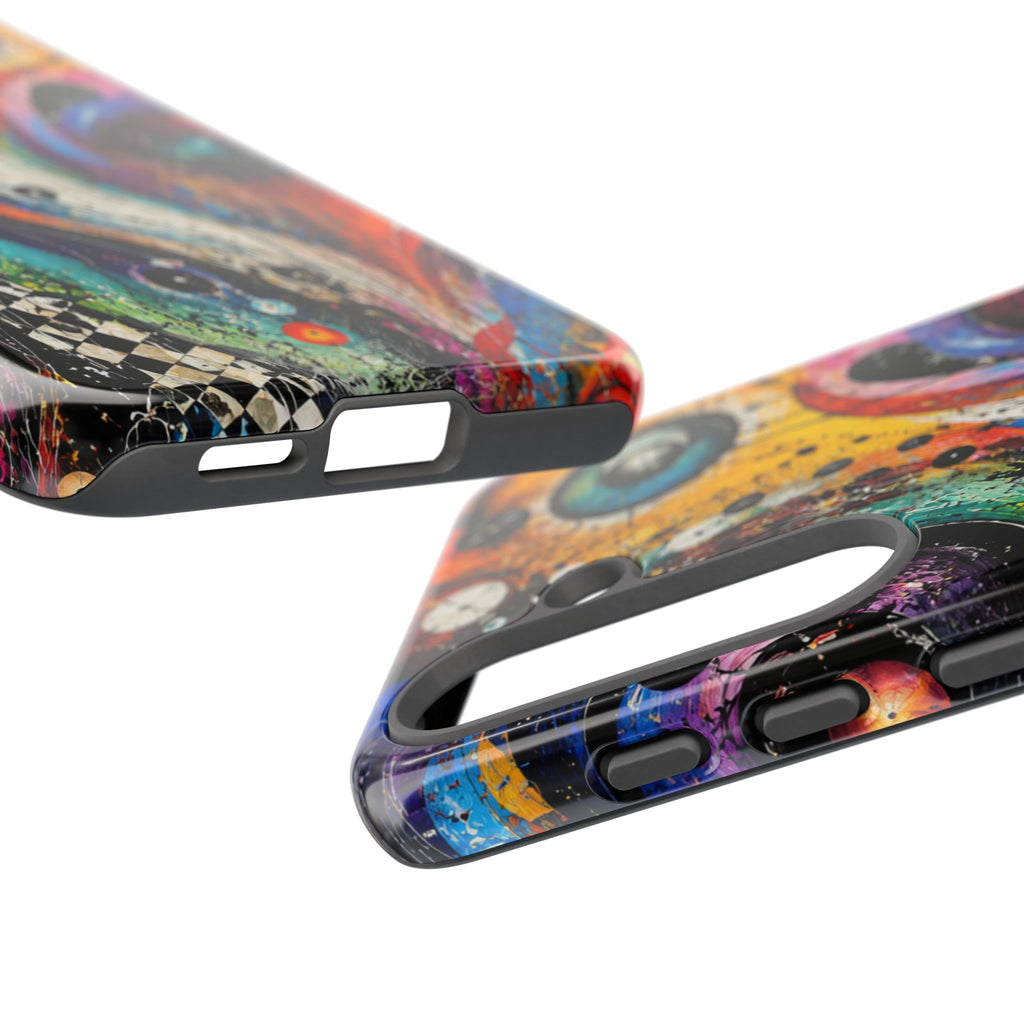 Abstract Cosmic Swirl Phone Case — Colorful Artistic iPhone Tough Case