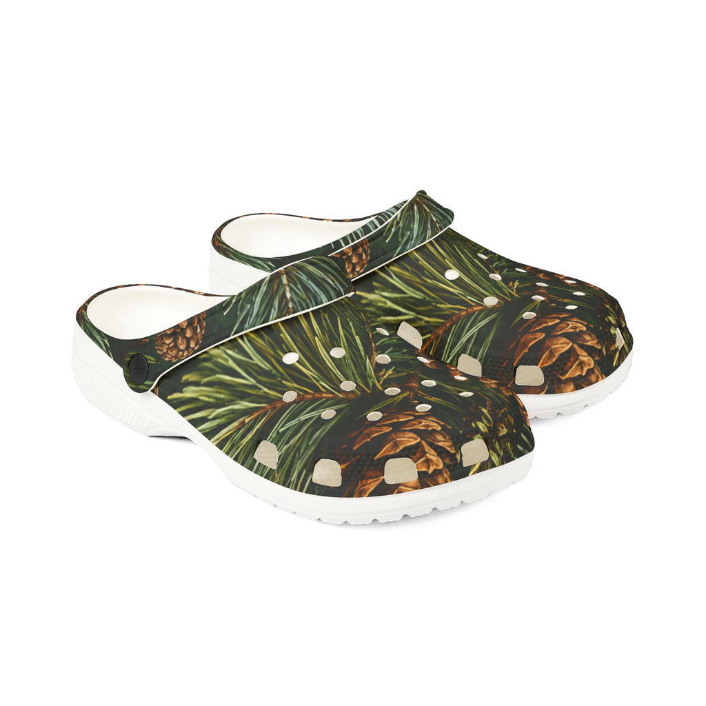 Pinecone Holiday Clog - Cozy Evergreen EVA Foam Shoes